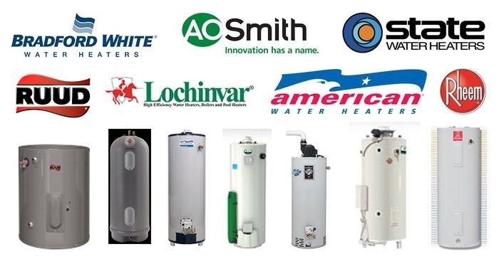 Water heater brands installed by Domino Home Services on Long Island